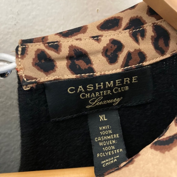 Charter club 100% cashmere sweater with shirt details - Picture 2 of 6